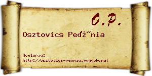 Osztovics Peónia névjegykártya